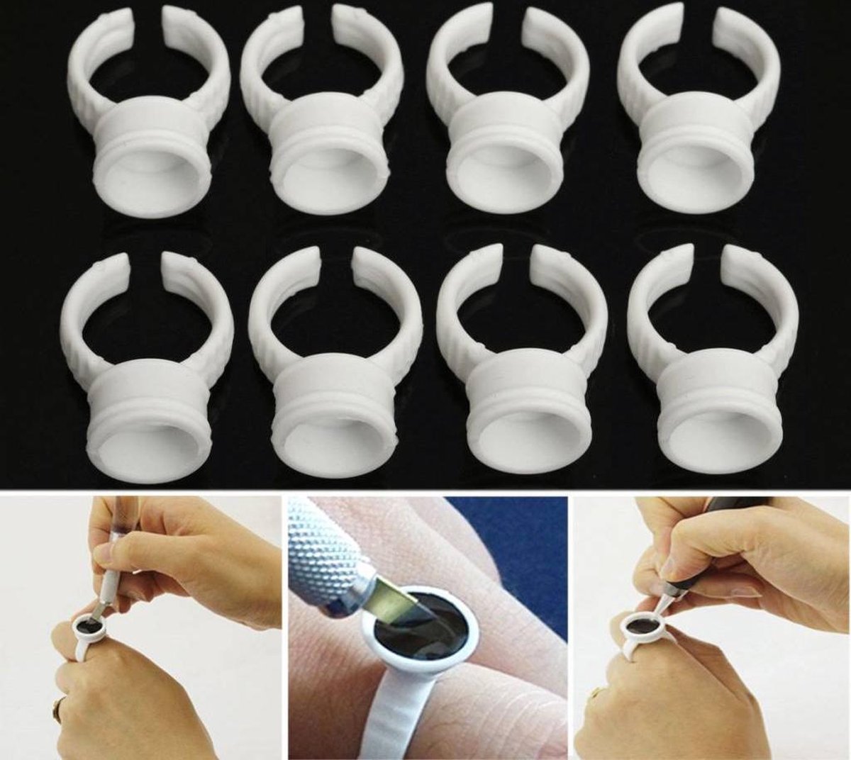 Microblading ring pigment ringen voor permanente make up. 50 stuks