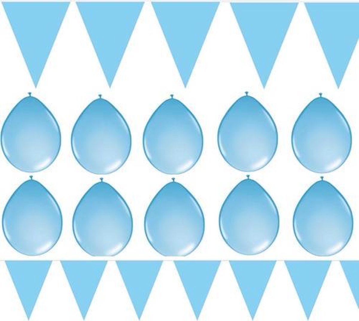 Folat | Blauwe Set | Blauw | Slingers | Ballonnen | Verjaardag | Thema Feest | Geboorte | Gender Reveal | Feest | Kinderfeestje | Party