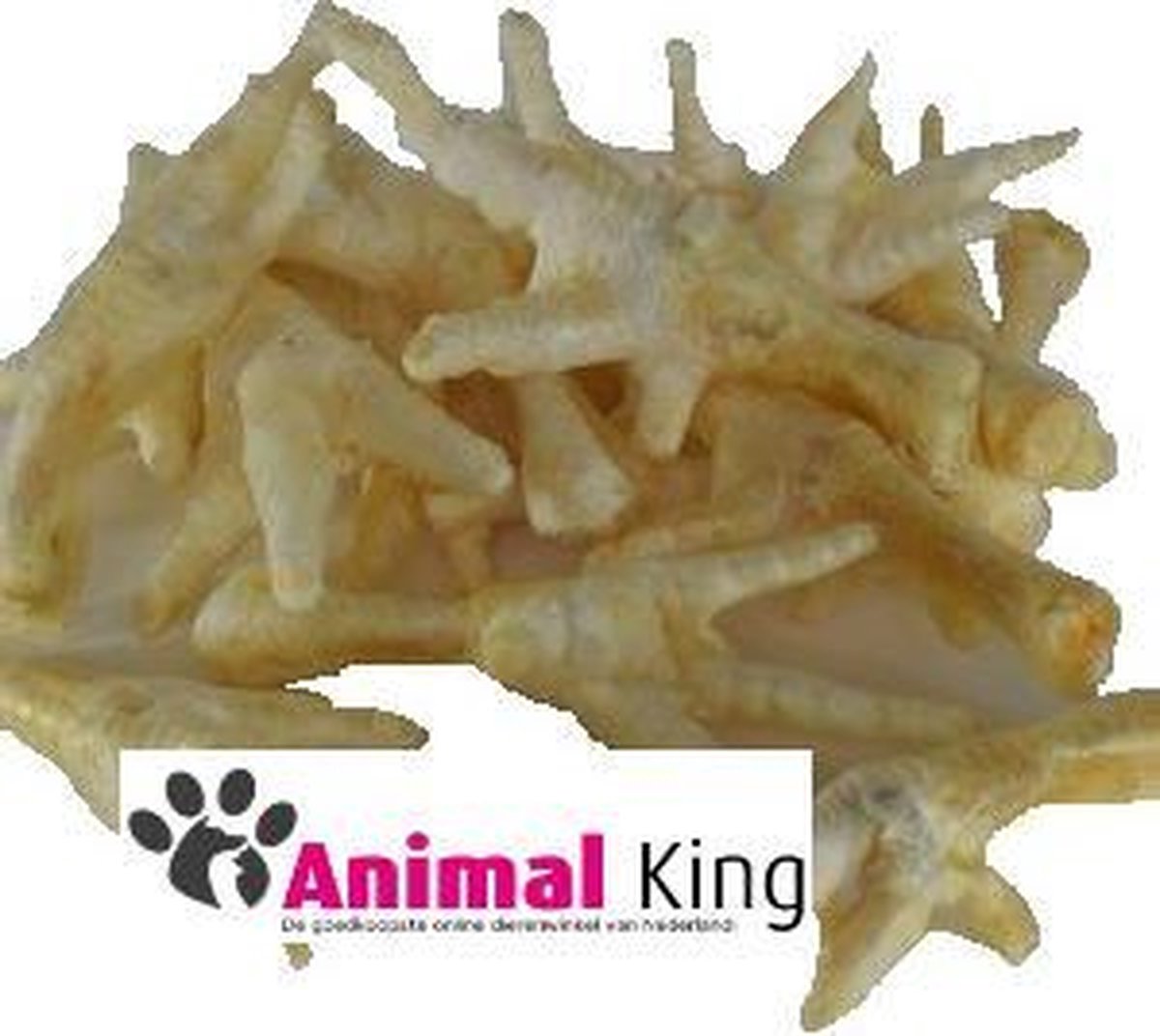 Kippenpootjes gepoft - hondensnack -Animal King -  1 kilo