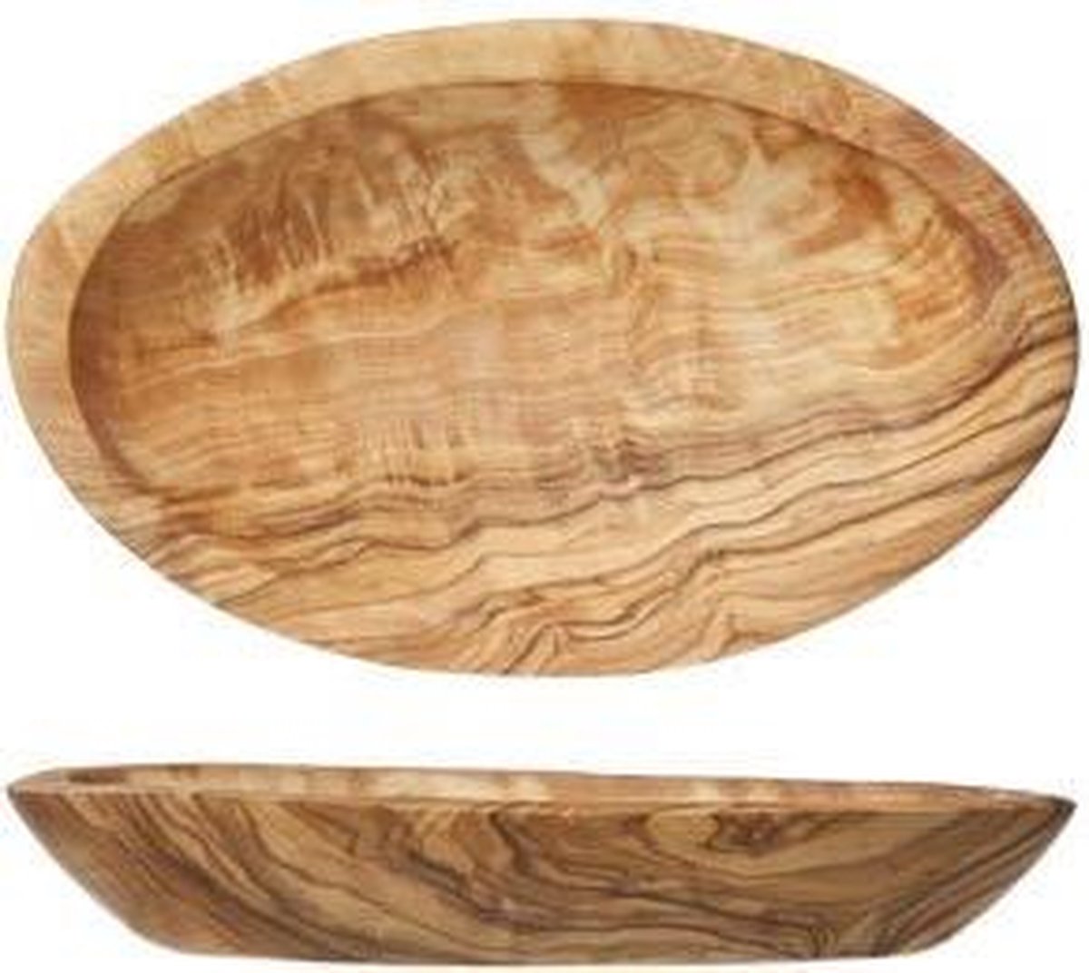 Cosy en Trendy Schaaltje 17cm - Olijfhout (set van 4) En Yourkitchen E-kookboek - Heerlijke Smulrecepten
