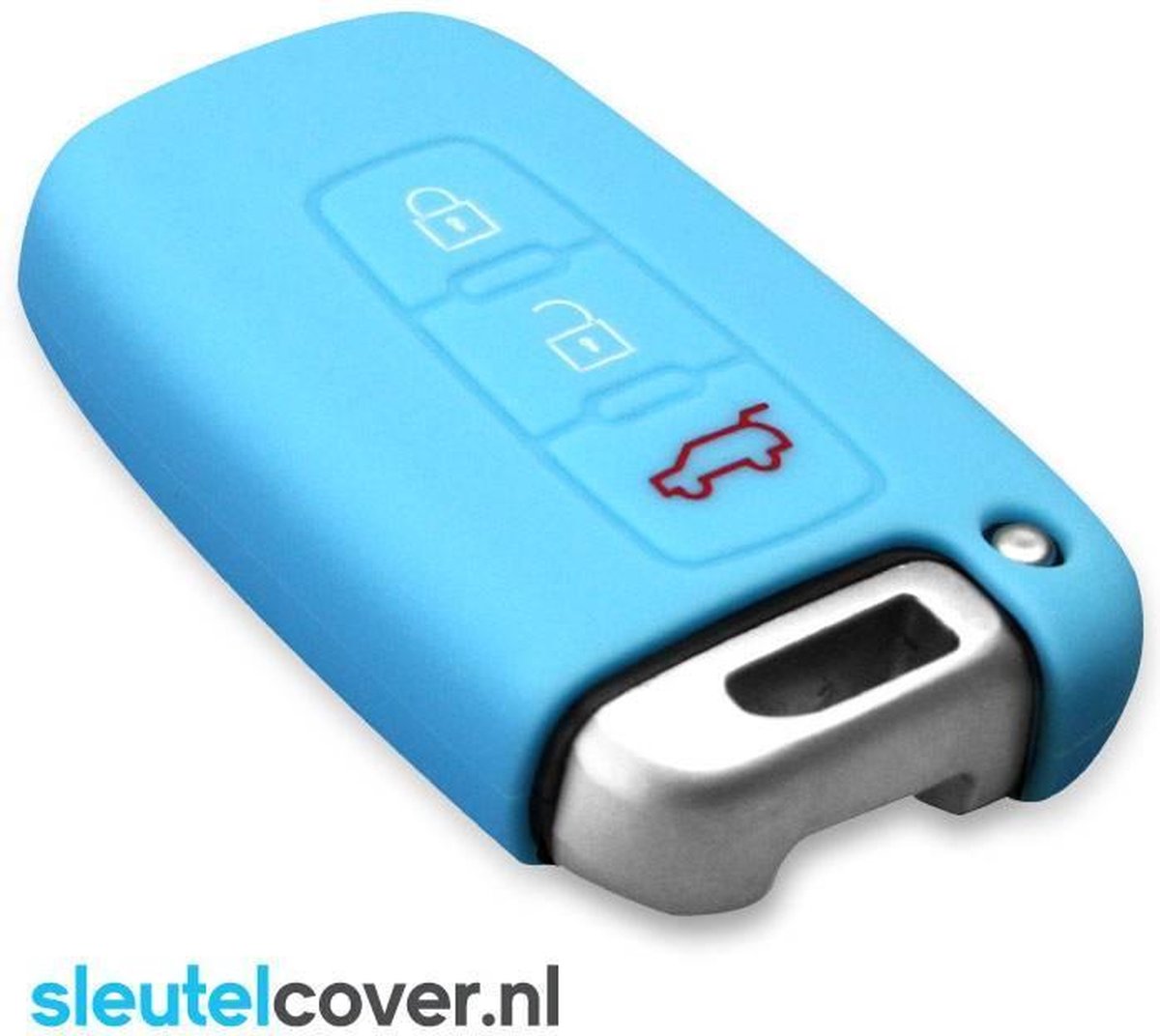 Kia SleutelCover - Lichtblauw / Silicone sleutelhoesje / beschermhoesje autosleutel