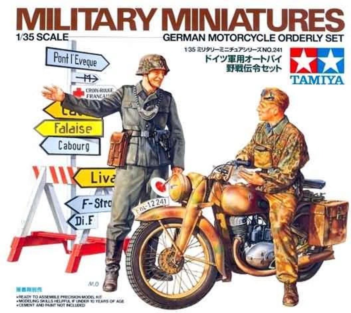 1:35 Tamiya 35241 Diorama-Set Motorcycle Orderly w/2 Figures Plastic kit