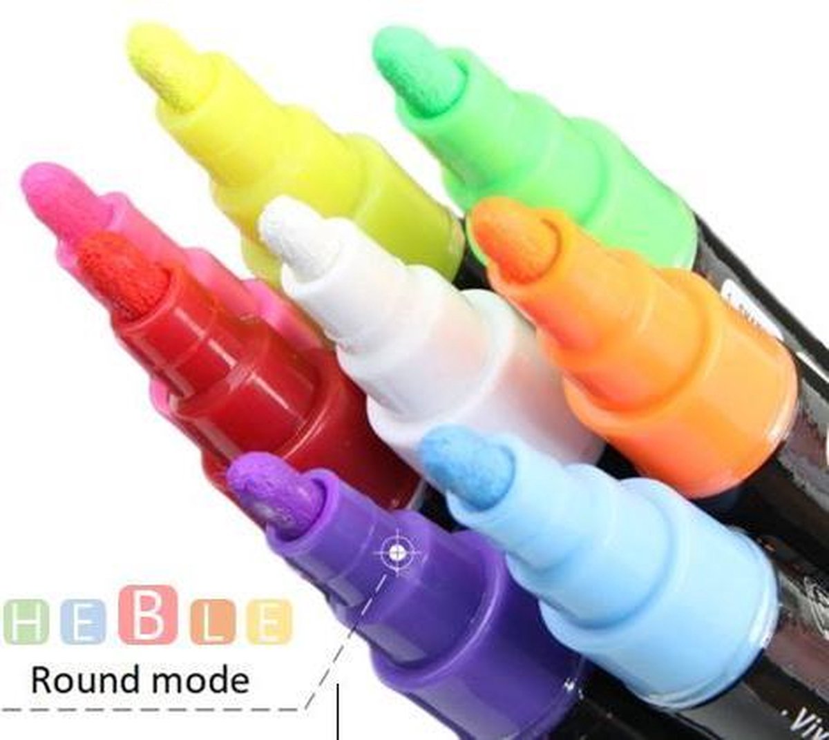 Heble krijtstiften - set van 8 - wit