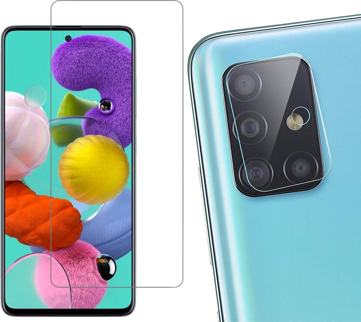 Beschermglas Samsung A51 Screenprotector - Samsung Galaxy A51 Screen Protector Glas en Samsung A51 Screenprotector Camera