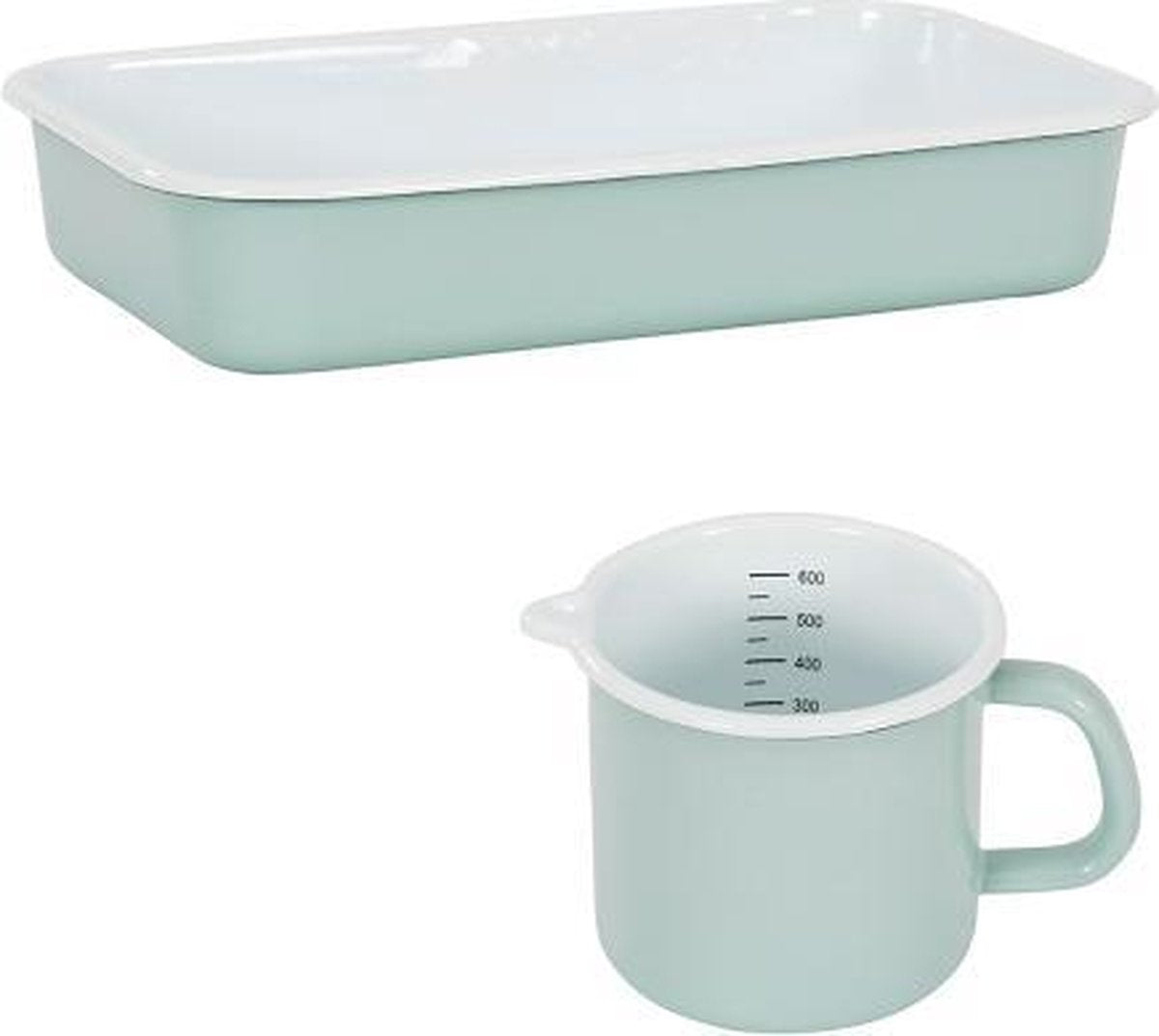 Set van 1 Ovenschaal met 1 Maatbeker