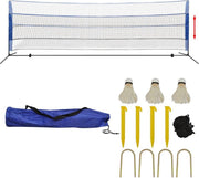 vidaXL Badminton net met shuttles 500x155 cm