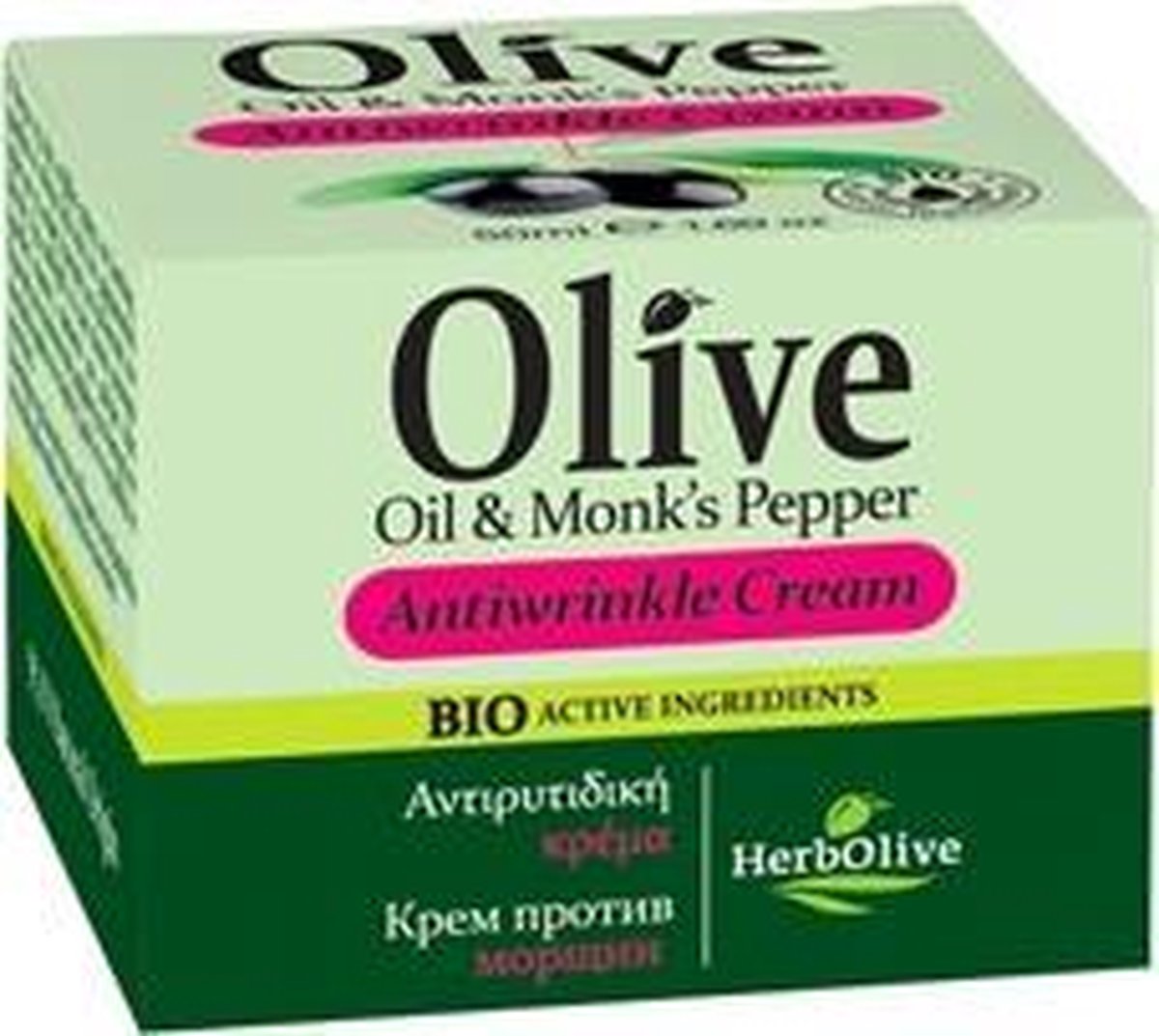 HerbOlive Gezicht Anti-Rimpel Crème *Olijfolie & Monnikspeper* 50ml