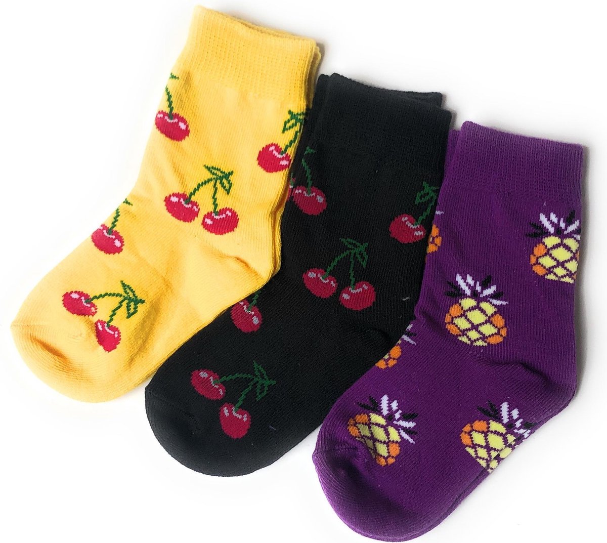 Hipperboo® - The Kids - Kindersokken - 3 paar - 1-2 jaar oud - Maat 20-24 - Fruit