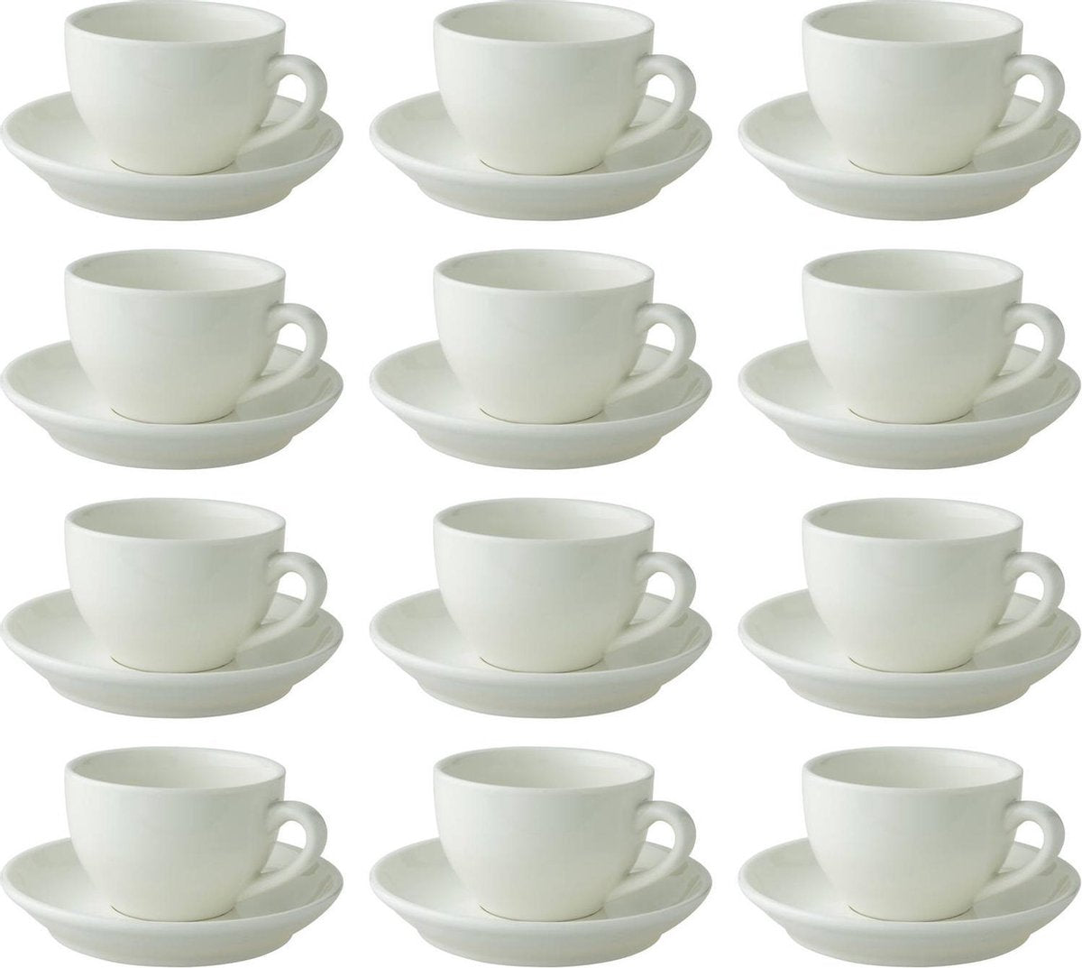 Palmer Robusta Kop en schotel 18 cl - Porselein - 12 stuks