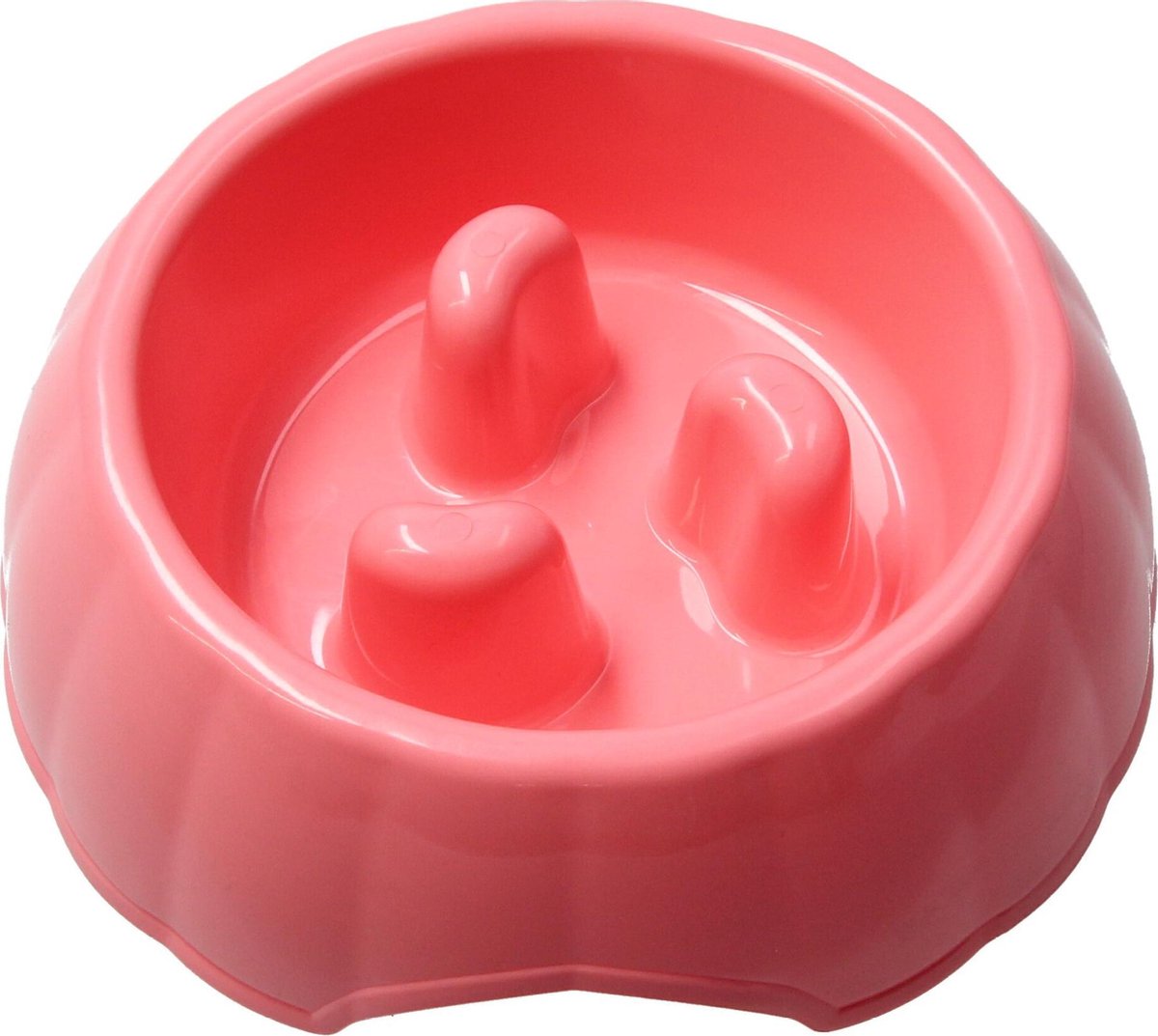 Banzaa Anti schrok voerbak hond en kat – Slow feeder Antischokbak ø21cm Roze