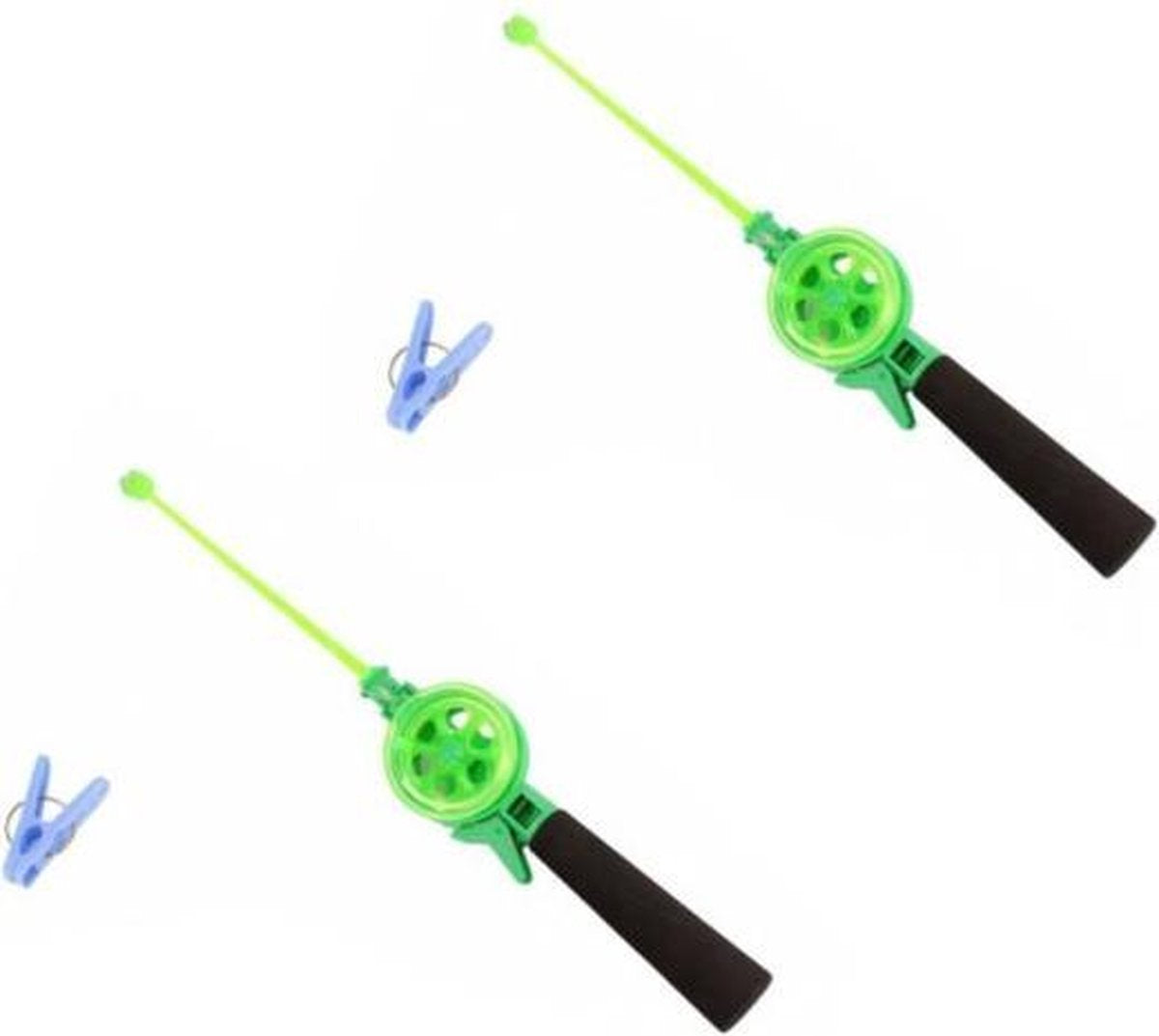 Set van 3x stuks vishengel voor krabbetjes
