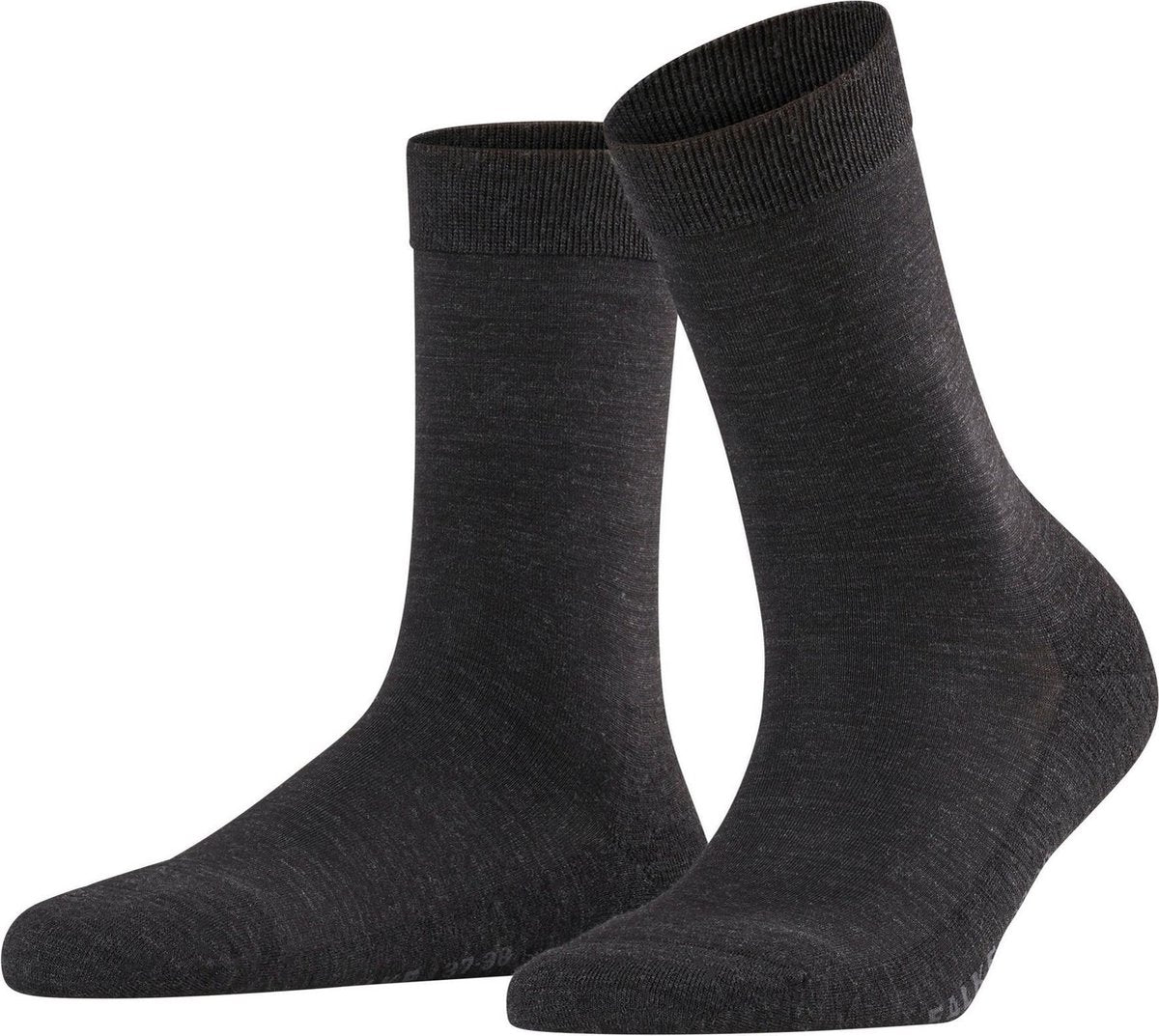 FALKE Wool Balance Damessok - Anthracite Melange - Maat 39-40