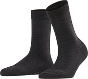 FALKE Wool Balance Damessok - Anthracite Melange - Maat 39-40