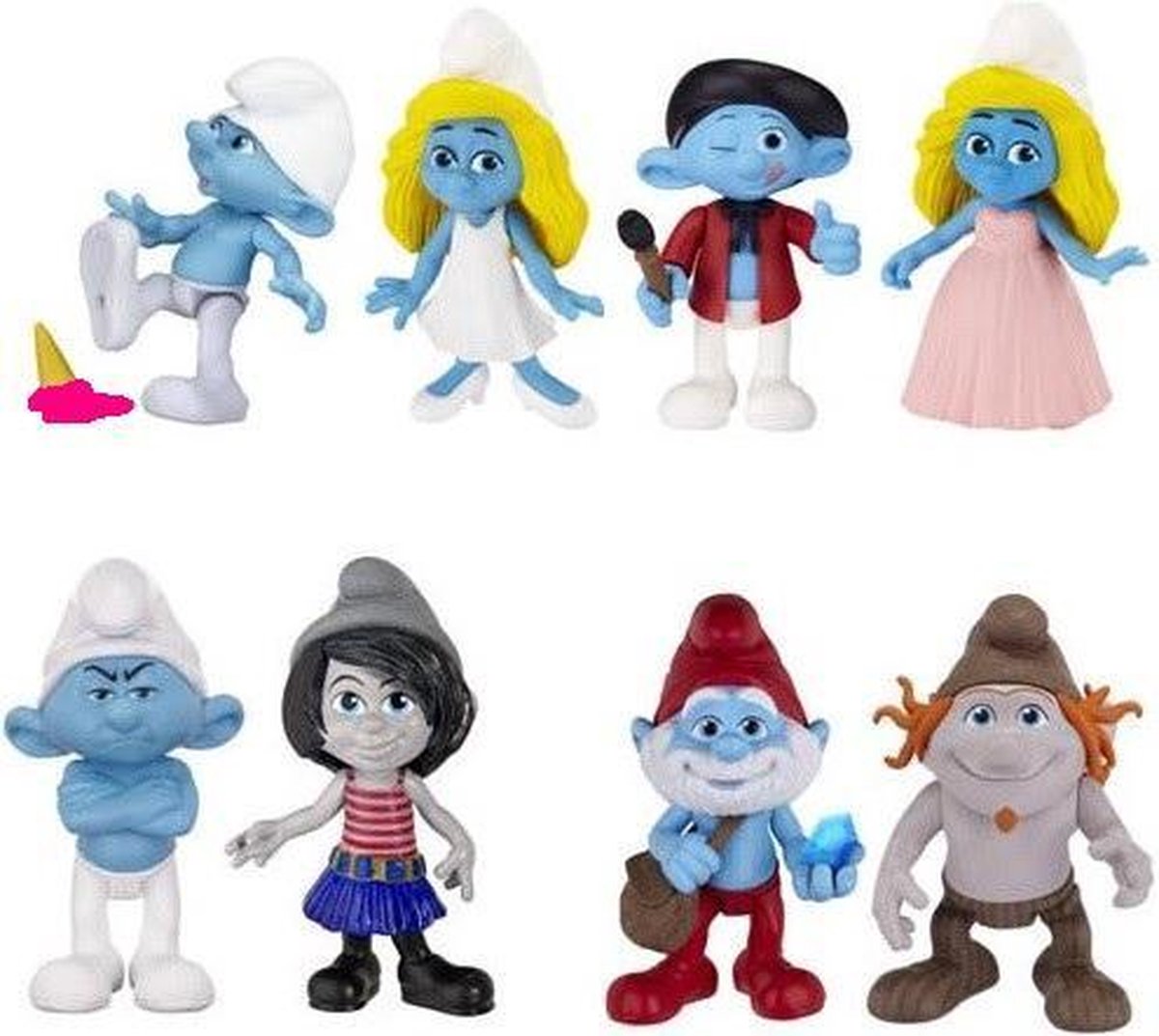Jakks pacific smurfen set 8 figuurtjes