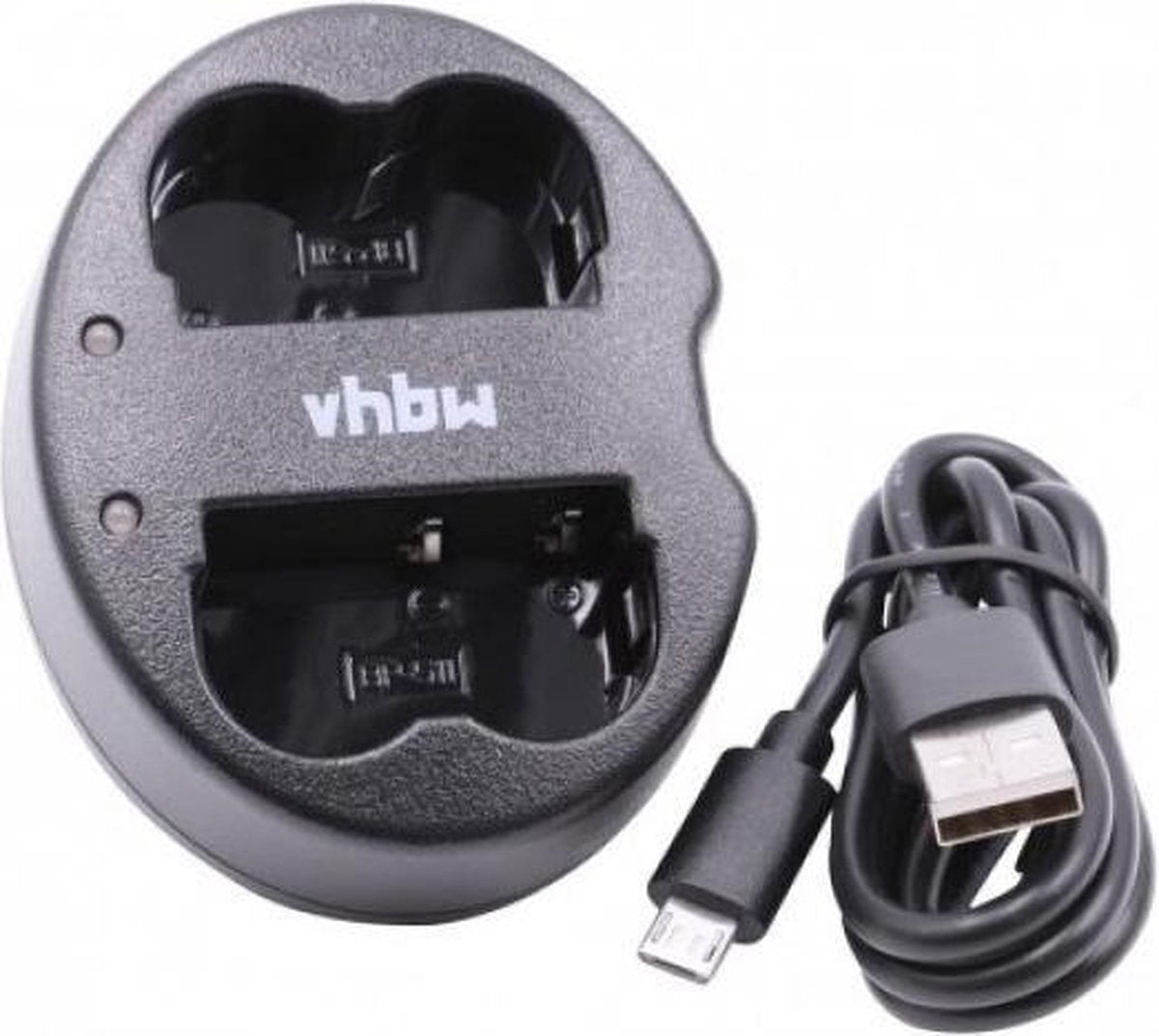 VHBW Camera duo acculader compatibel met Canon BP-508
