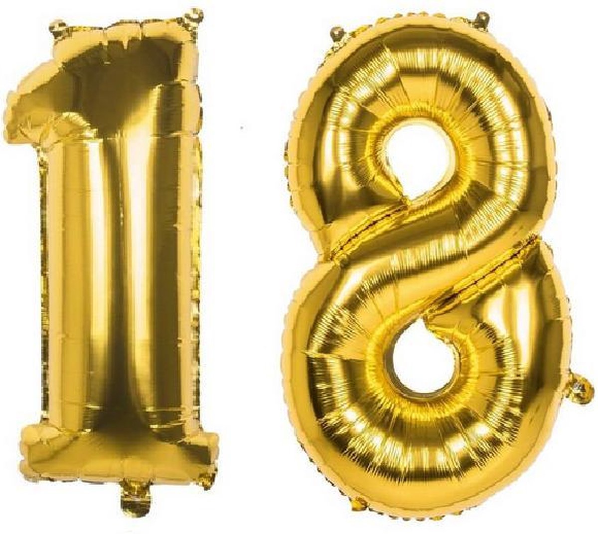 18 Jaar Folie Ballonnen Goud - Happy Birthday - Foil Balloon - Versiering - Verjaardag - Feest - XL - 50 CM