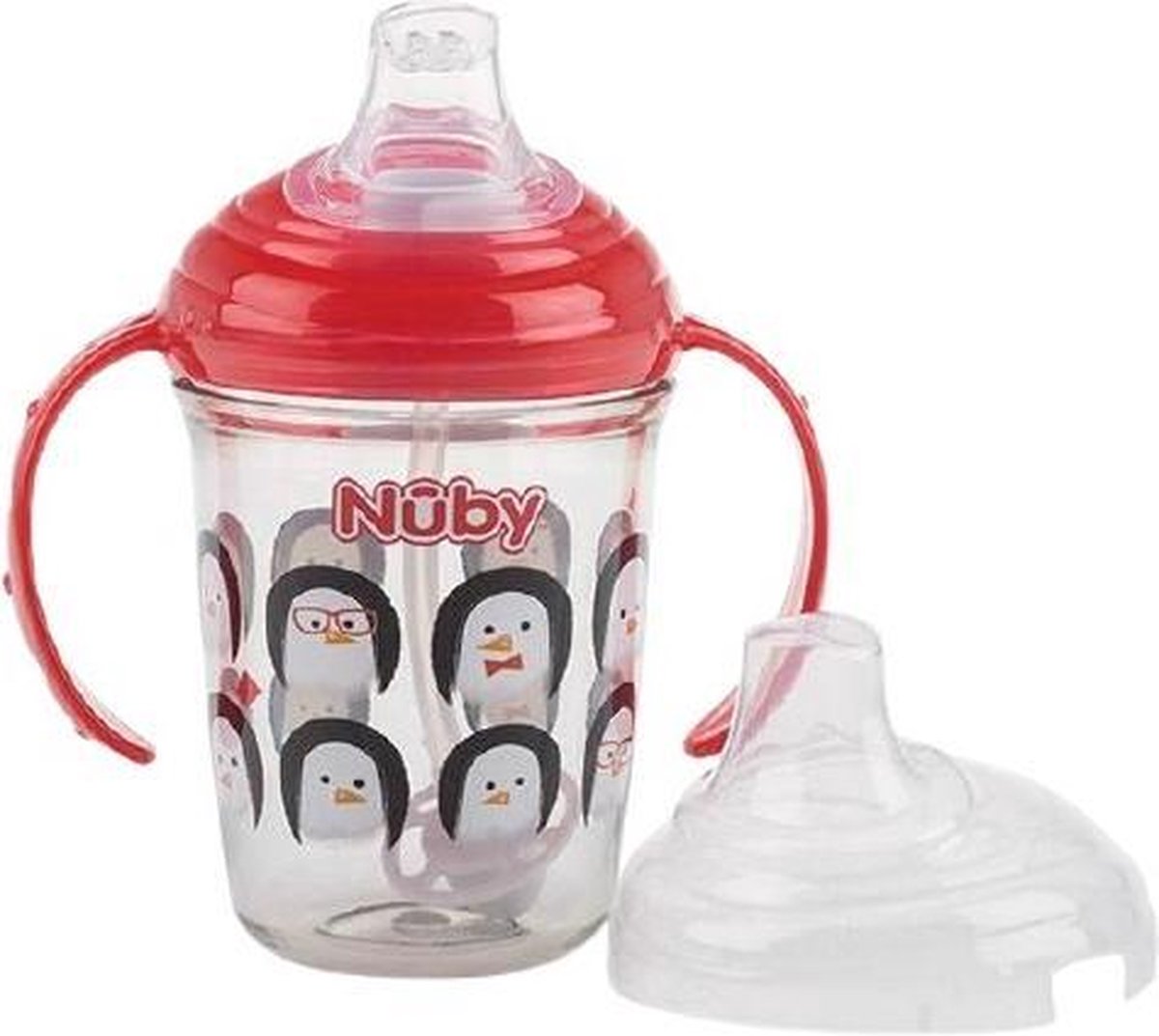 Nuby Antilekbeker Tritan Junior 240 Ml Rood