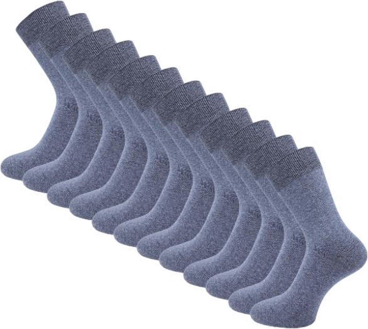 12 paar Herensokken - First-Class - Naadloos - Jeans - Maat 43-46