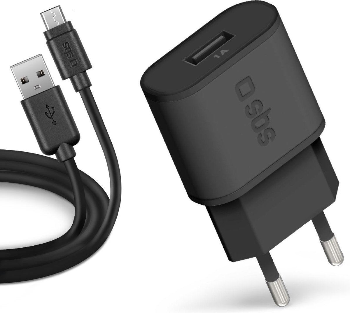 SBS TETRKITMIC1ASTD oplader voor mobiele apparatuur Binnen Zwart