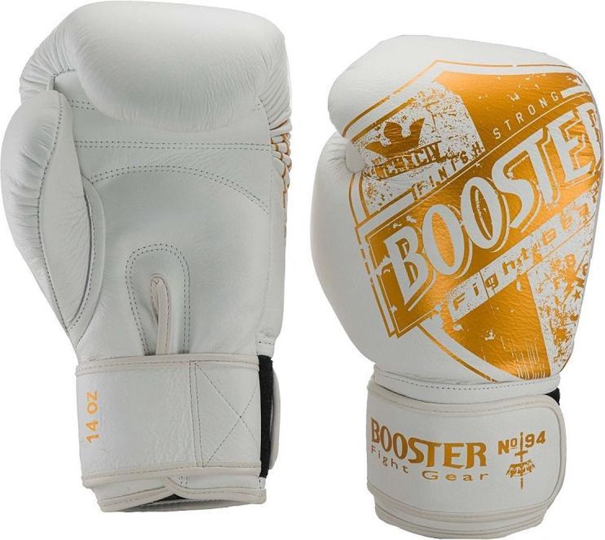 Booster (kick)bokshandschoenen Pro-Shield 1 Wit/Goud 14oz
