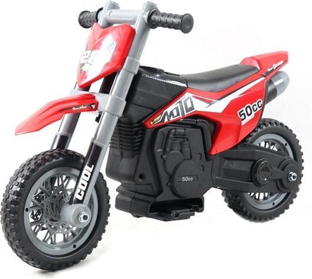 Kijana elektrische kindermotor - Cross - Rood - USB ingang - Zijwieltjes