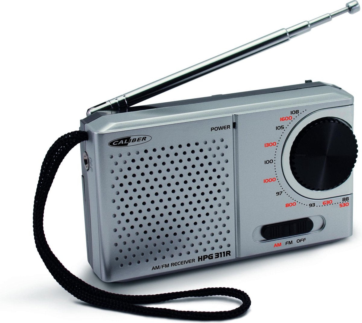 Caliber HPG311R - Draagbare FM AM radio - Grijs