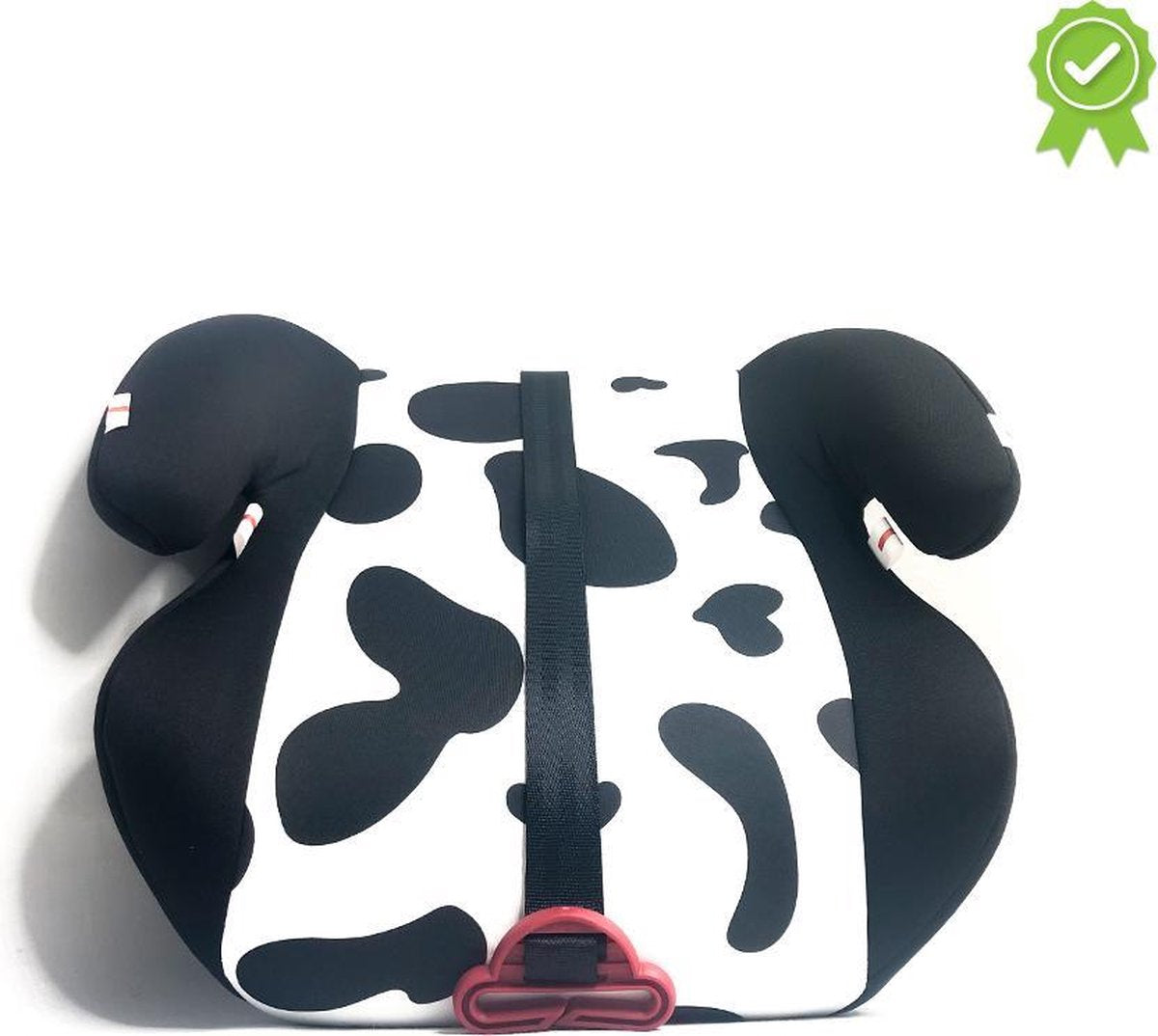 Zitverhoger - Autostoel - Universeel - Koe - 38x38x18cm - Veilig Kinderzitje op Reis - Auto Zitje - Stoel Verhoger - Kind Eettafel - 4 tot 12 jaar - Peuter - Kleuter - Wasbaar