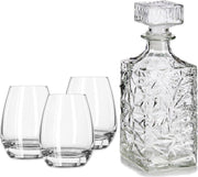 Glazen whisky karaf van 1 liter met 6x stuks glazen van 210 ml