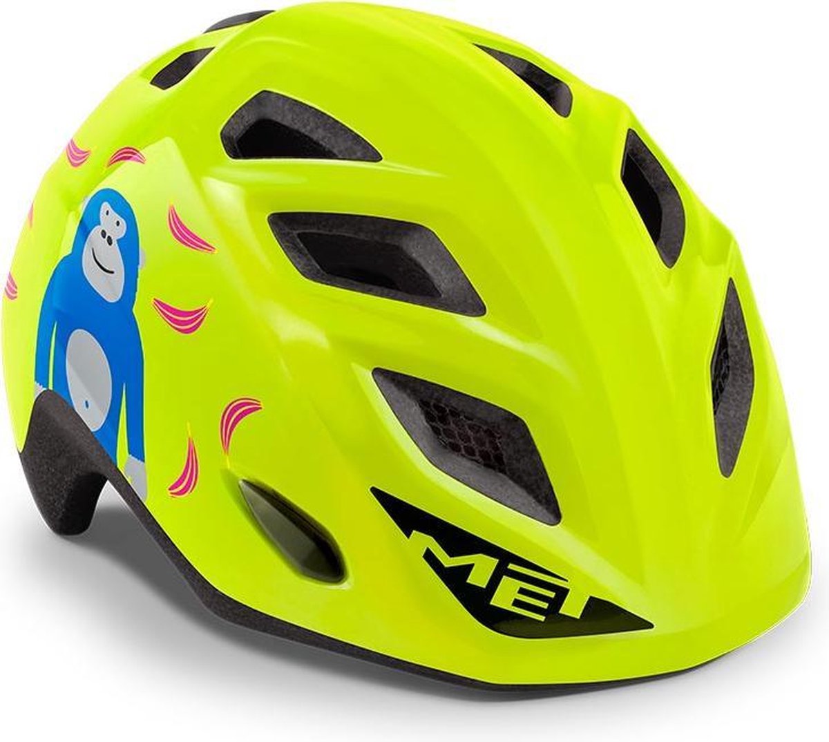 MET Kinderhelm Genio Youngster Lime Green Monkey (52-57 cm)