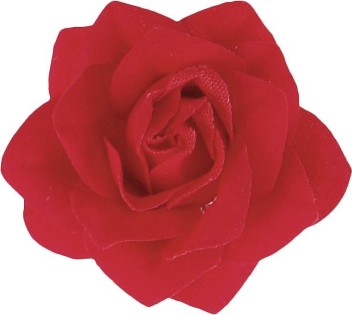 Rood roosje op clipje