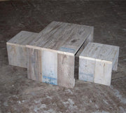 Steigerhouten Kinderset: Kindertafel met 2 Krukken