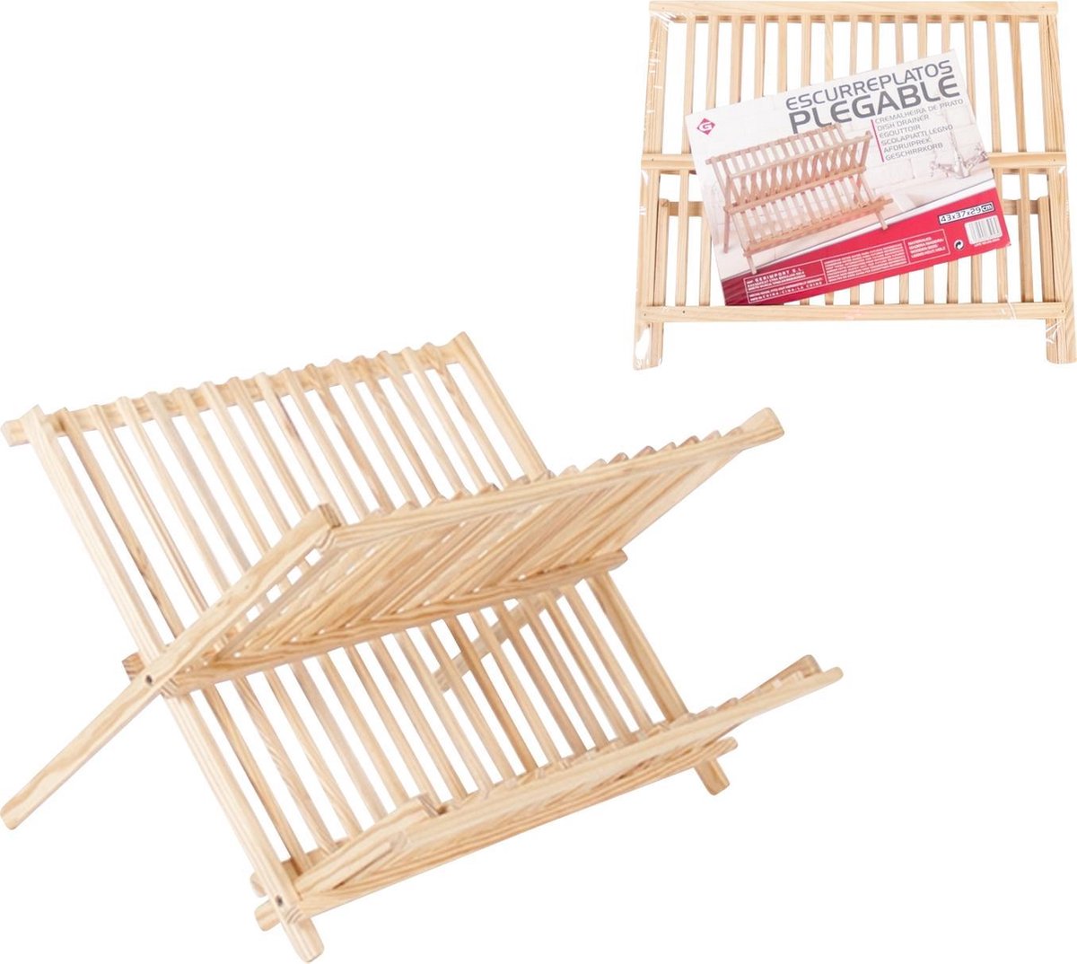 Houten afdruiprek – Opklapbaar