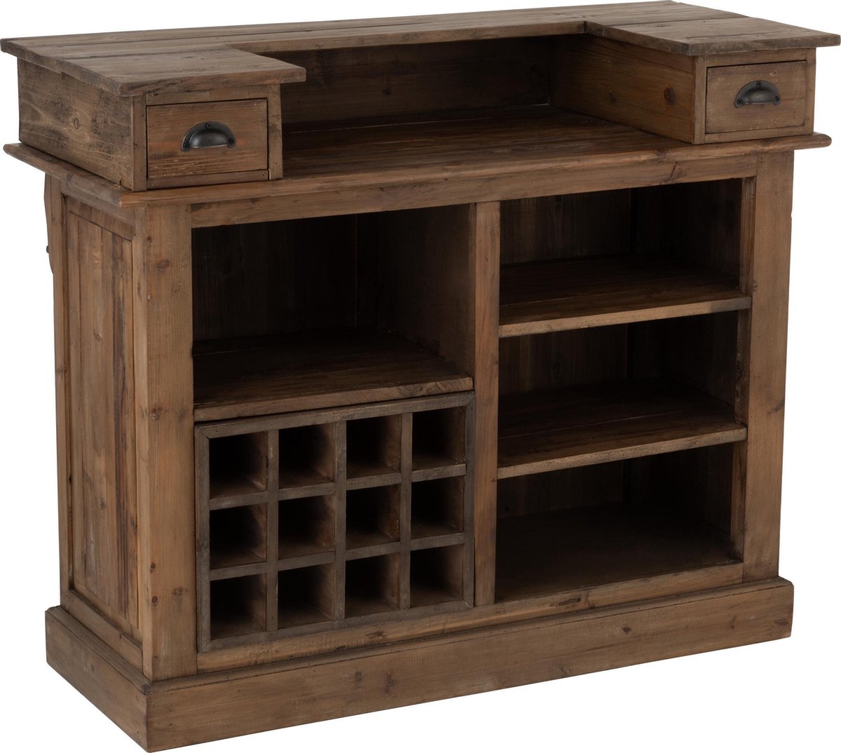 J-Line Bar 2 Lades Hout Bruin
