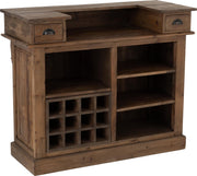 J-Line Bar 2 Lades Hout Bruin