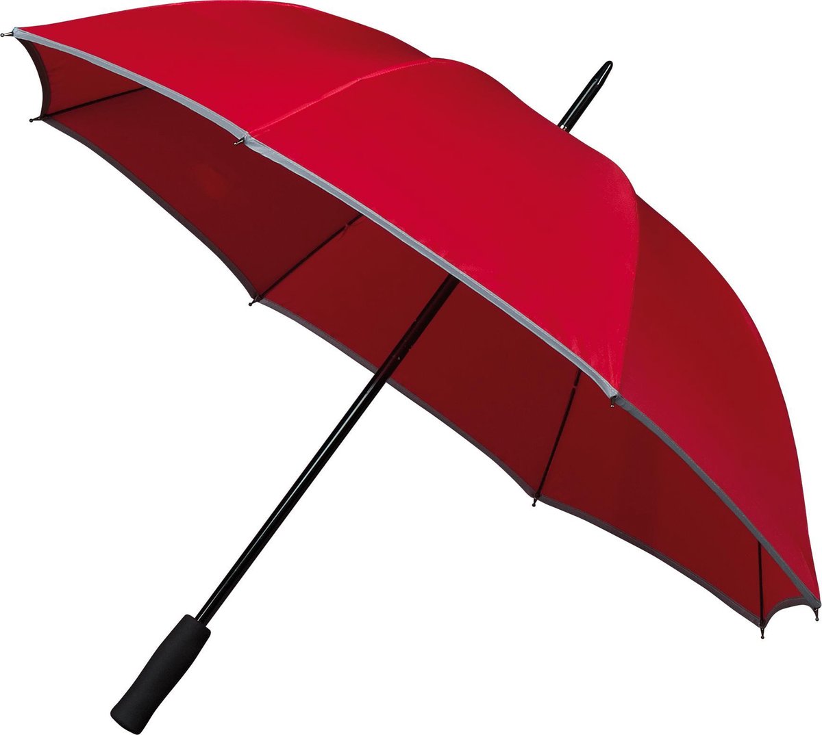 Falcone Golfparaplu - Reflecterende Piping - Rood