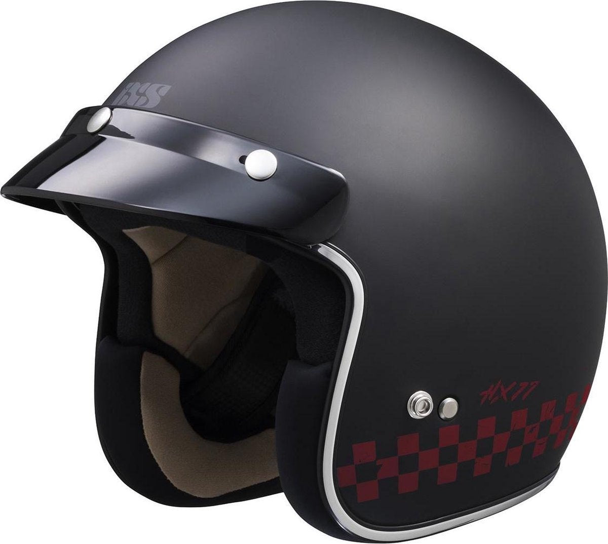 IXS HX 77 2.0 race jethelm | Mat zwart - rood | Maat XL