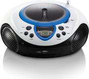 Lenco SCD-38 USB Blue - Radio/CD-speler met USB - Wit/Blauw