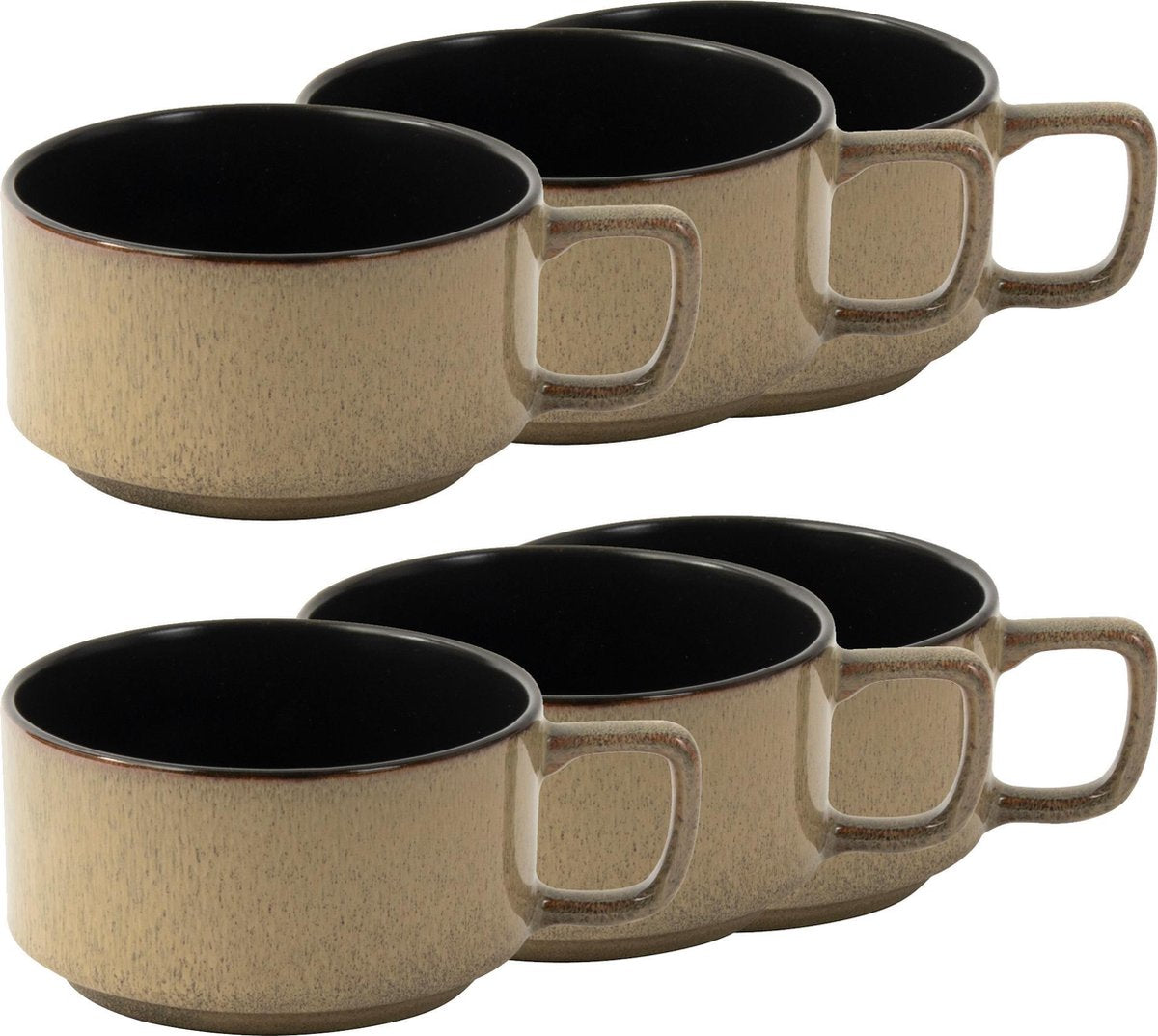 Soepkom 350ml Groen - set 6 stuks