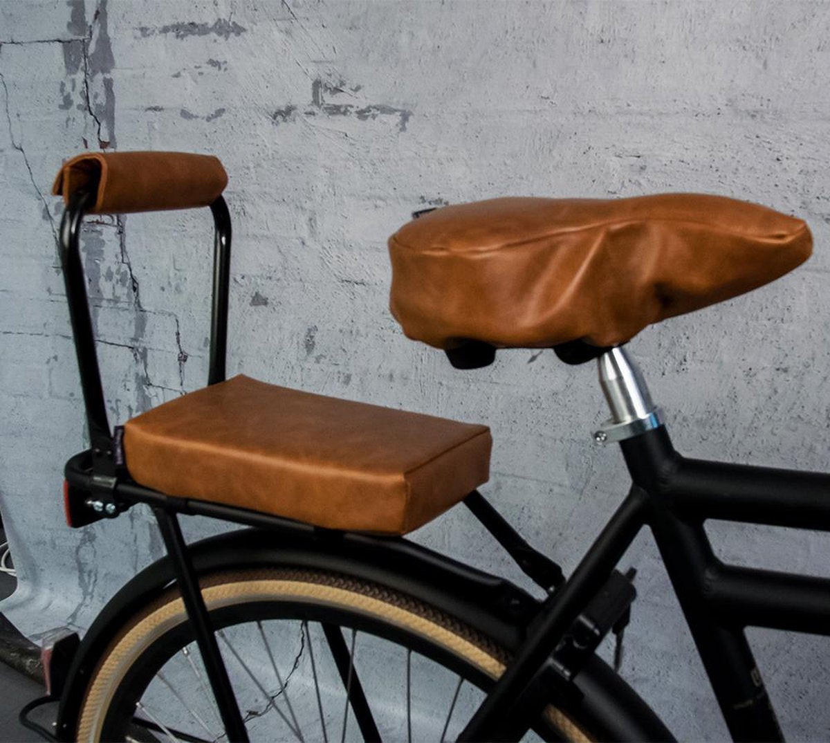 Bagagedrager-kussen Ohmiomine Leather look Cognac 014