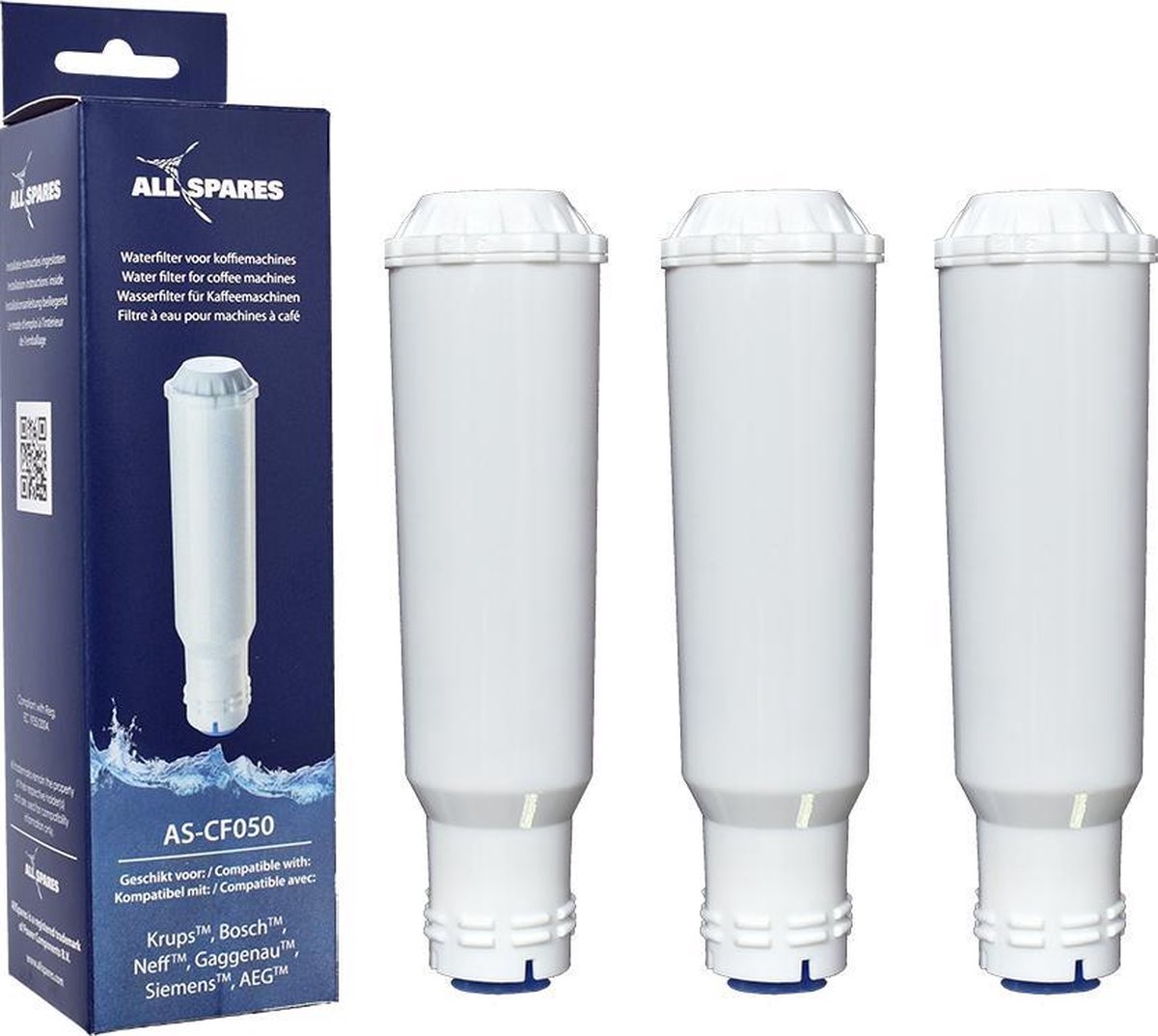 AllSpares Wasserfilter AS-CF050 fГјr Krups Bosch Nivona Claris