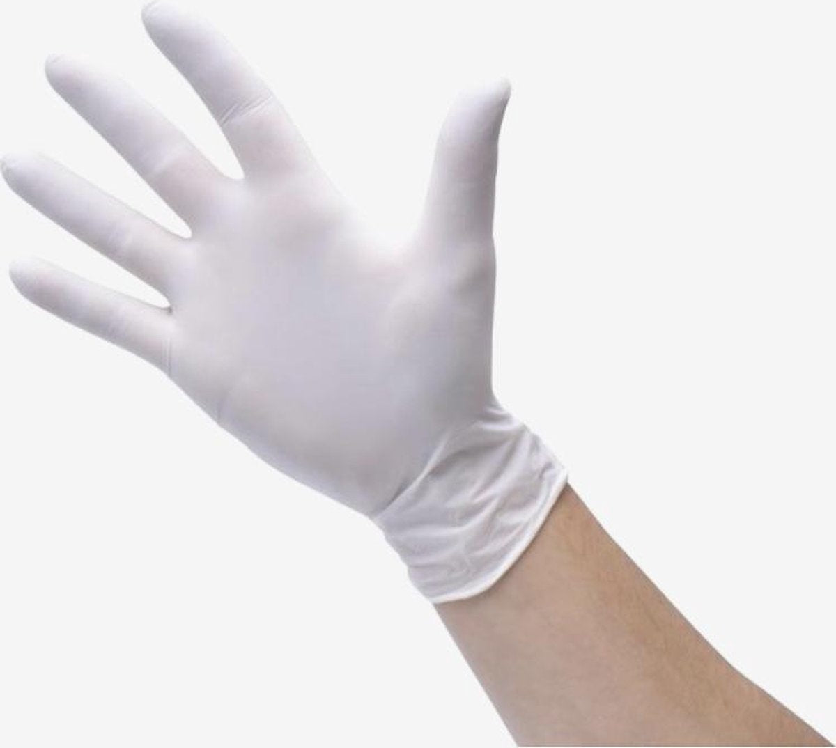Wegwerp Handschoenen Vinly - Powder Free -Latex free-Powder free Wit - Maat L - +Anti Bacterieel Doek 120 PCS