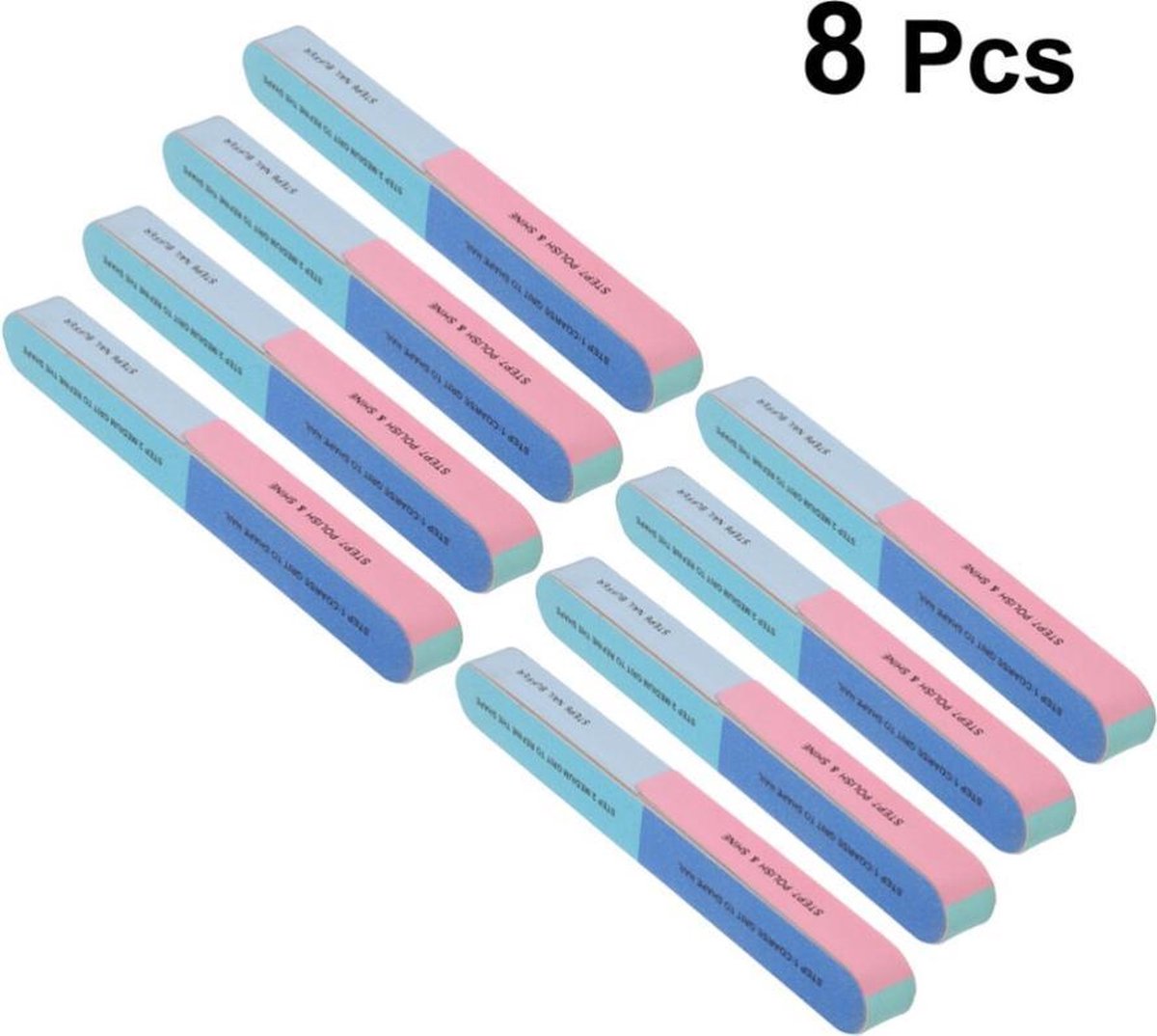 GUAPÀ - Nagel Polijst Vijlen set - 6 Stappen - High Quality - 8 stuks