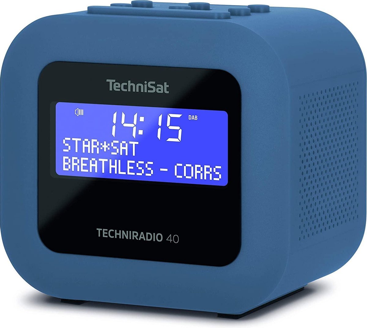 Techniradio 40 DAB+ wekkerradio met USB laadfunctie - blauw/grijs