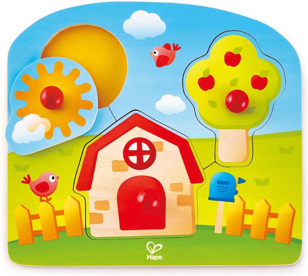 Hape Vormenpuzzel Huis Junior Hout 3 Stukjes