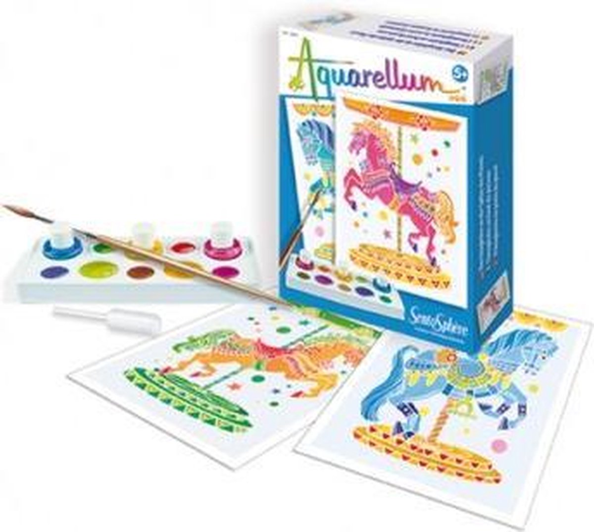 SentoSphère Aquarellum Mini Carrouselpaarden