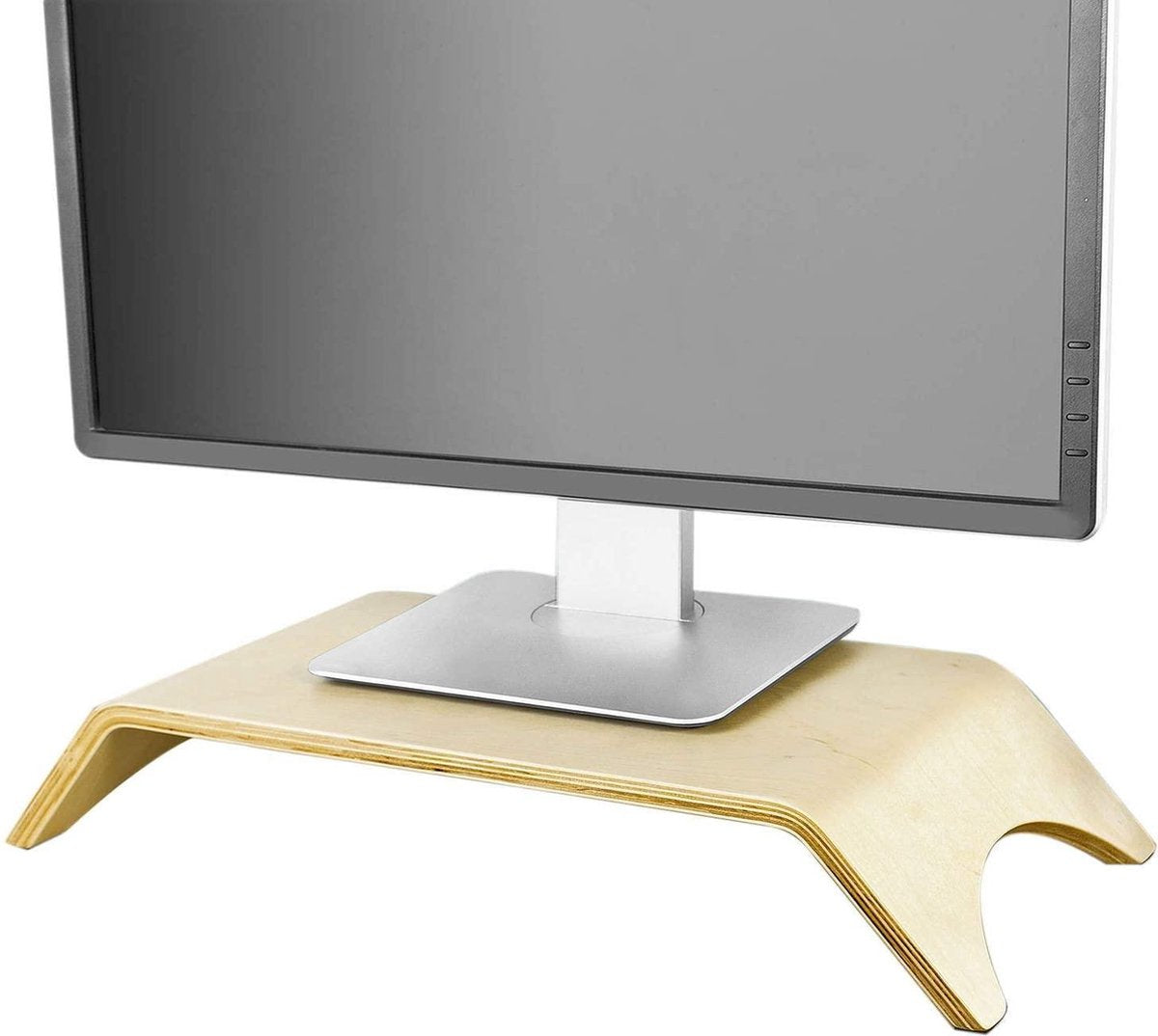 Simpletrade Monitor standaard - Monitor verhoger - Ergonomisch - Berkenhout - 36x22x9 cm