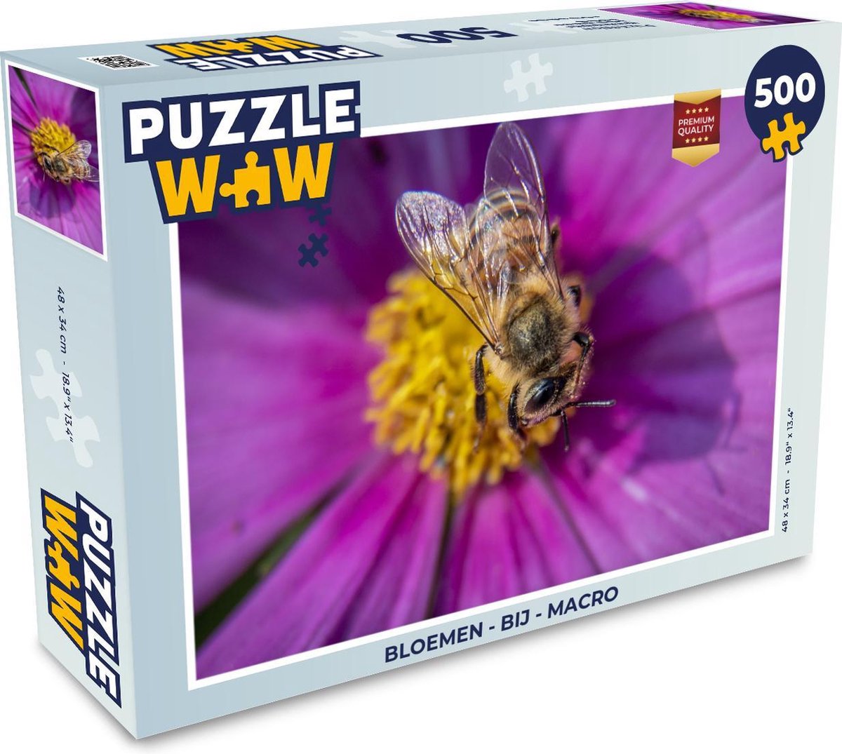 Puzzel Bloemen - Bij - Macro - Legpuzzel - Puzzel 500 stukjes