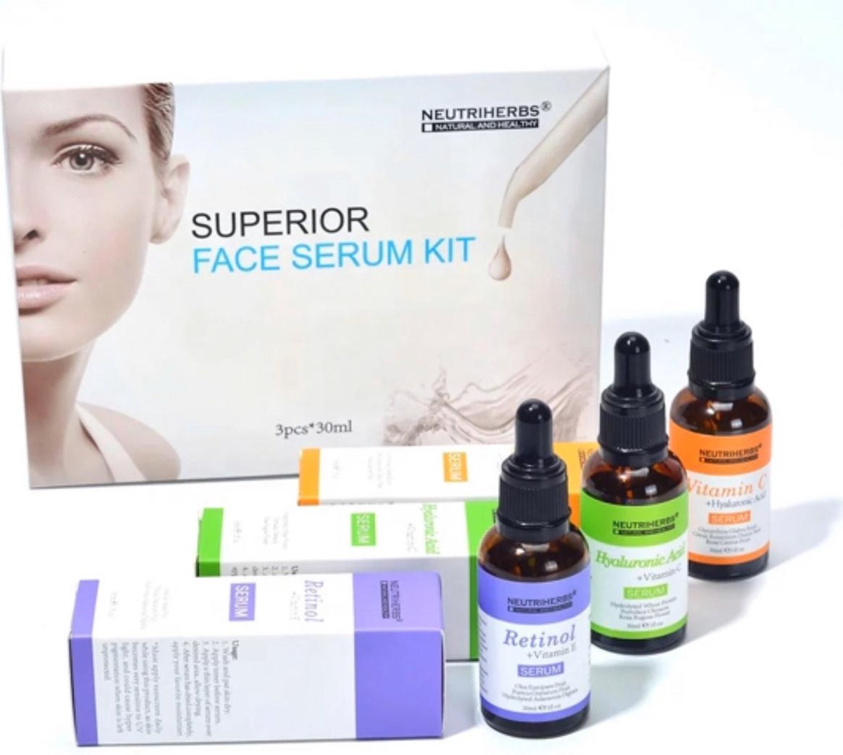 Neutriherbs Vitamine C Serum Kit Gezicht - Hyaluronzuur - Retinol