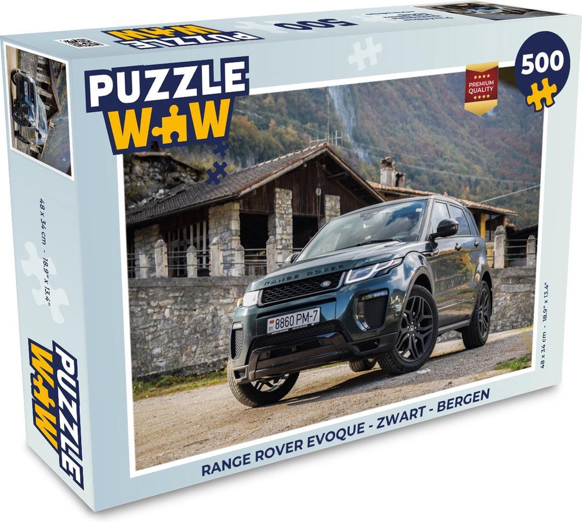 Puzzel Range Rover Evoque - Zwart - Bergen - Legpuzzel - Puzzel 500 stukjes