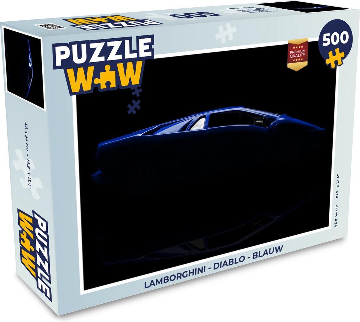 Puzzel Lamborghini - Diablo - Blauw - Legpuzzel - Puzzel 500 stukjes